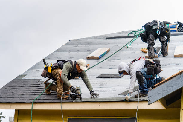 Professional Roofing technician working in Crockett, CA
